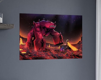 OSRS - TzTok Jad - Print: Old School Runescape Wall art Poster