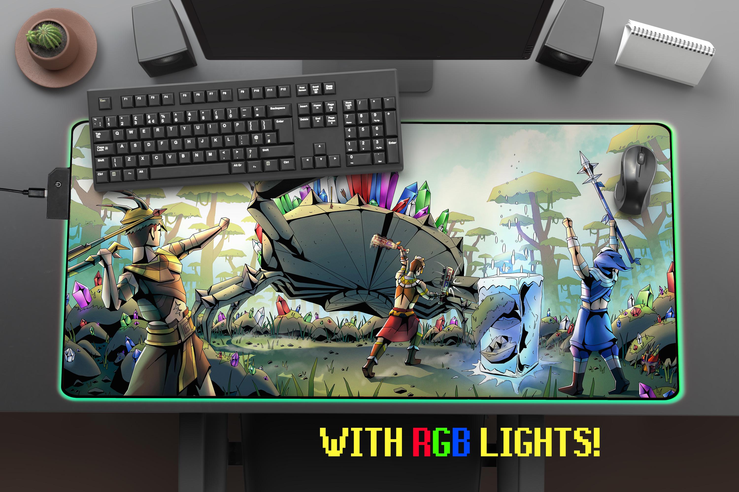 OSRS Gemstone Crab - LED Mouse Pad: Old School Runescape RGB