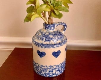 Blue and White Sponge Ware Jug