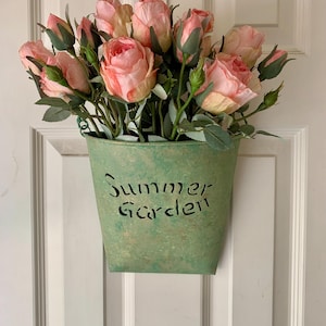 Metal Flower Wall Basket