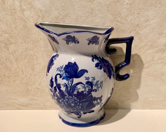 Blue and White Wall Vase