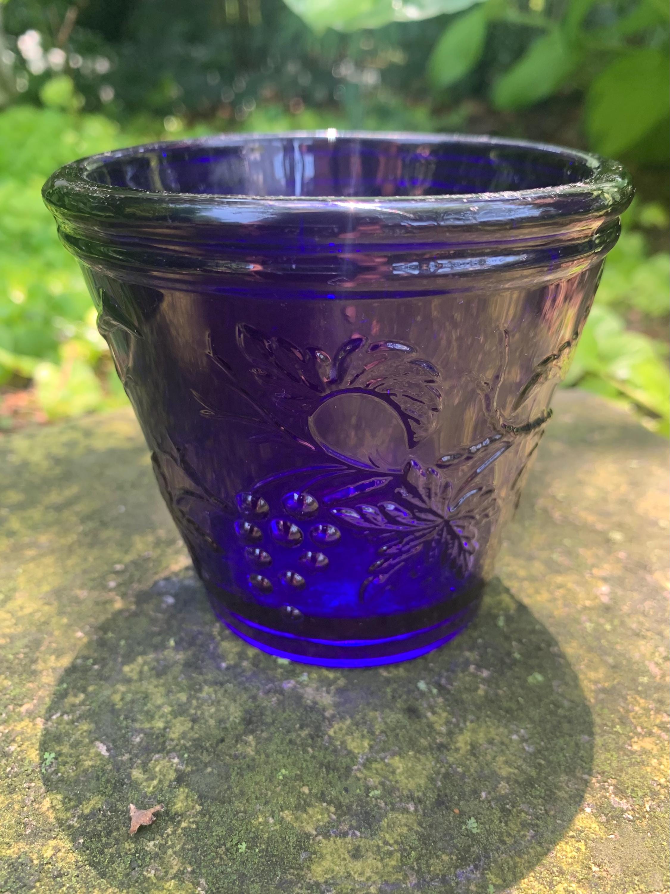 World By Shotglass Mallorca Spain Palma De Mallorca Cobalt Blue Frosted Shot Glass