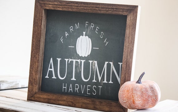 Download Farm Fresh Autumn Harvest Sign Fall Decor Farmhouse Decor Etsy PSD Mockup Templates