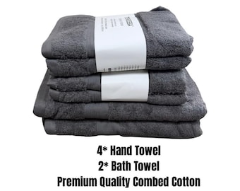 Reine Bio Baumwolle Handtücher Set, 4x Hand- und 2x Badetücher 550 g/qm Hotelqualität