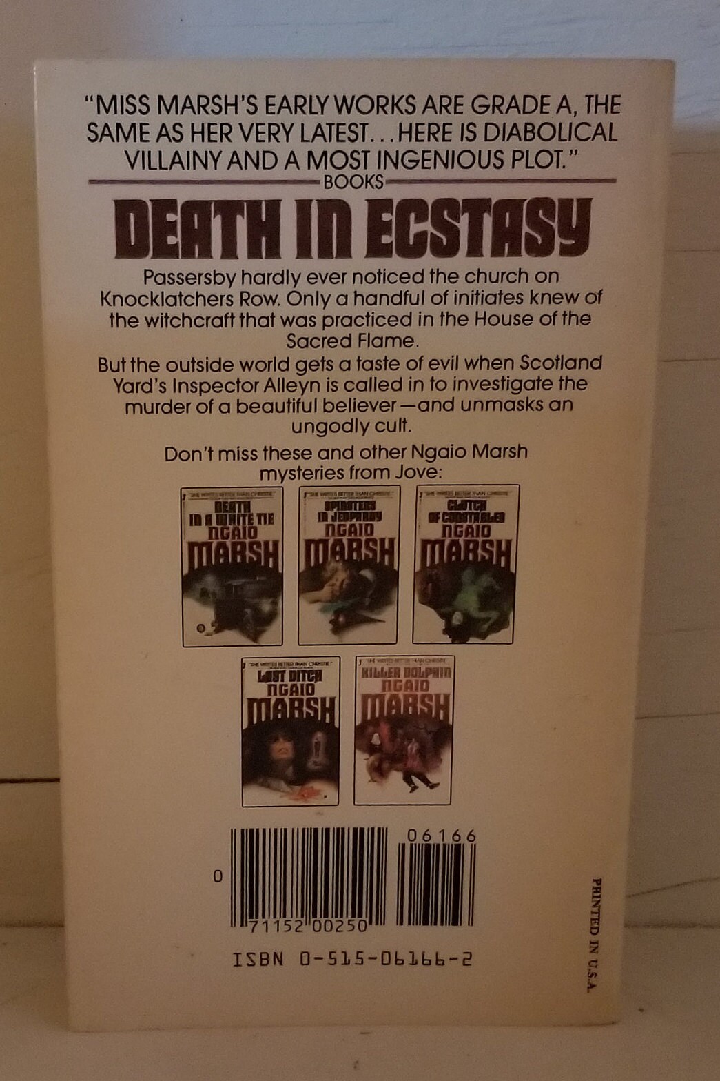Death in Ecstasy by Ngaio Marsh Death in Ecstasy by Ngaio Marsh