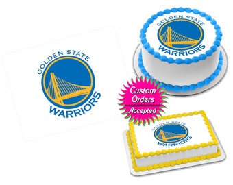 Golden State Warriors Edible Cake Topper Image Cupcakes Cookies Cake Topper