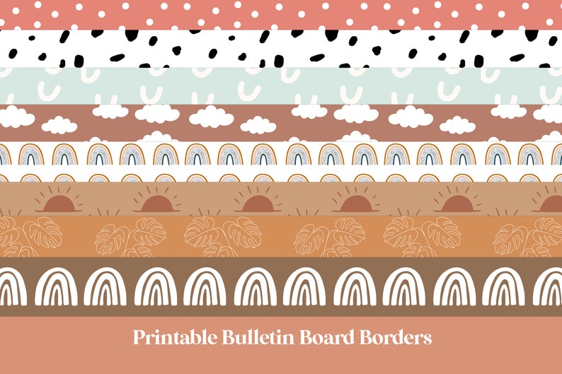 Printable Bulletin Board Borders for Classrooms PDF Bulletin | Etsy