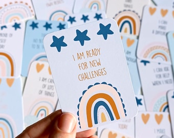 Children's Printable Positive Affirmation Cards | Set of 26 Kids Affirmation Cards | Digital Download | Encouragement Cards for Kids | PDF