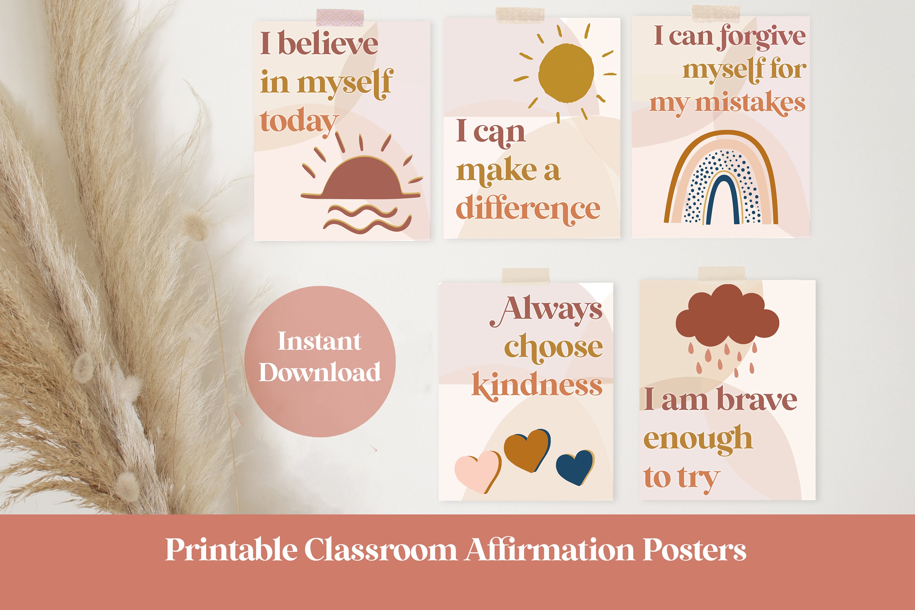 Printable Classroom Affirmation Decor Boho Affirmation | Etsy