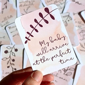 Birth Affirmation Cards | 32 Printable Birth Affirmations | Digital Download | Positive Birth Cards | Hypnobirthing Cards | PDF Printables