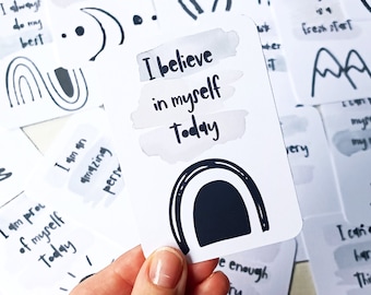 26 Children&#39;s Positive Affirmation Cards | Set of Printable Kids Affirmation Cards | Encouragement Cards for Kids | Digital Download | PDF