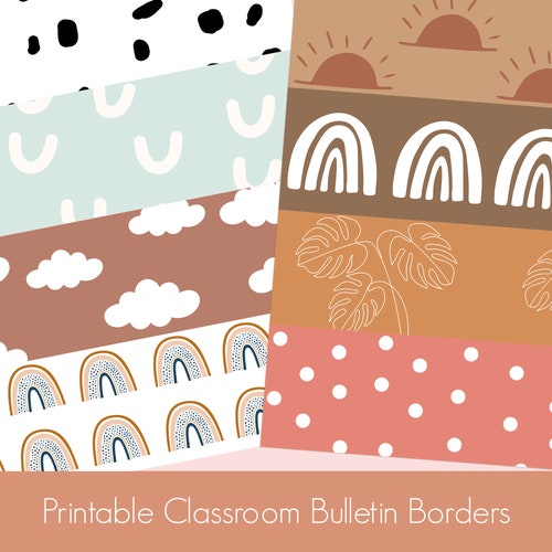 Printable Bulletin Board Borders for Classrooms PDF Bulletin Etsy