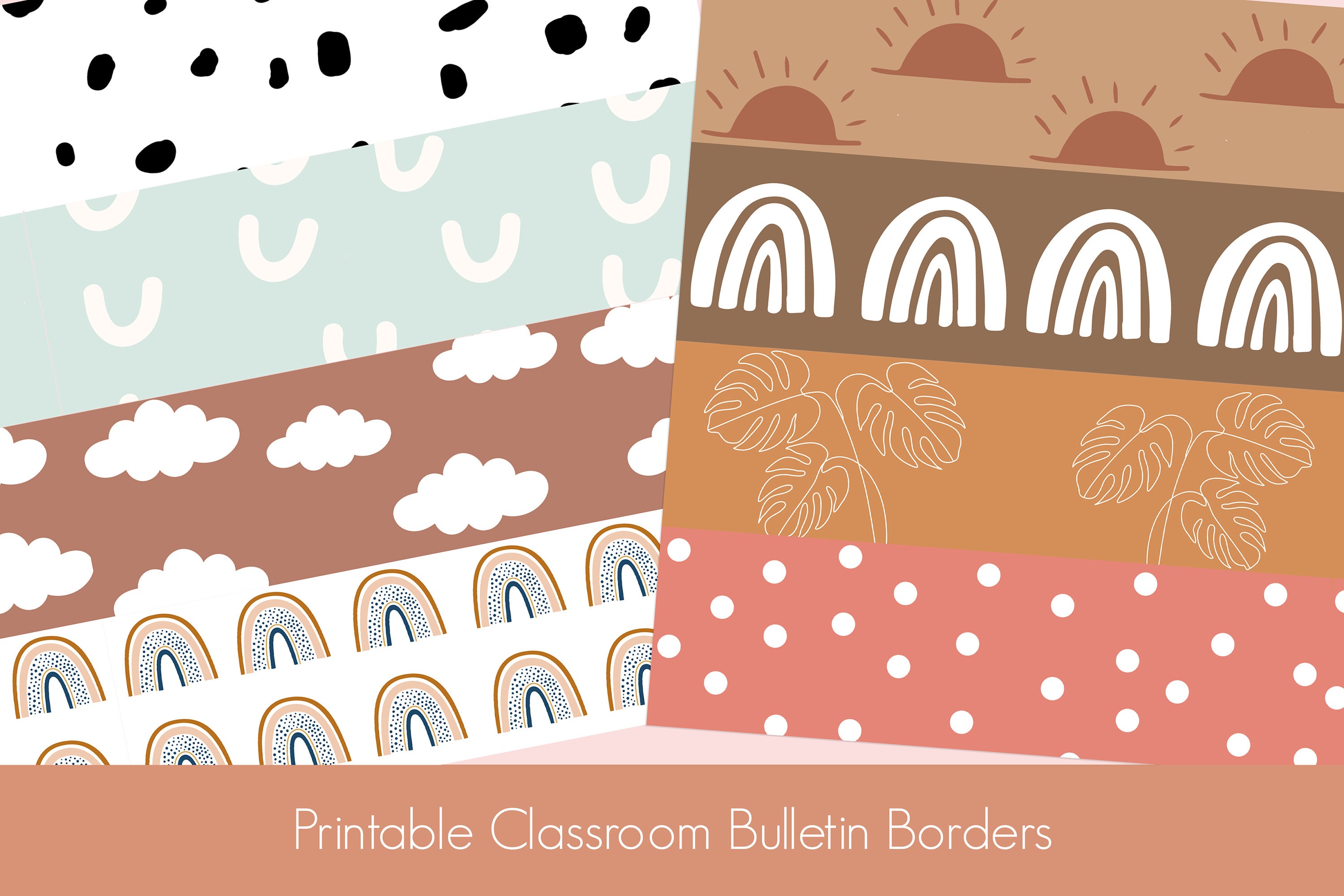 Border Collection, Neutral Classroom Decor