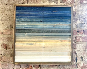 Rustic Dartboard Cabinet Custom Sizes - Rustic Navy Coastal Design- Rustic Beach Cabinet - Gameroom Art - Wall Decor - Modern art