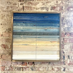 Rustic Dartboard Cabinet 24”x24” - Rustic Navy Coastal Design- Rustic Beach Cabinet - Gameroom Art - Wall Decor - Modern art
