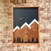 Rustic Electrical Panel Cover - Black Mountain With Trees - Custom ...