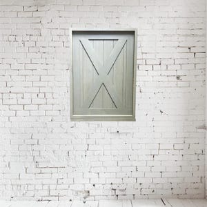 Rustic Electrical Panel Cover - Barn Door Art Design- Custom Sizes Available -Breaker Box Panel Cover - Wall Decor - Modern art