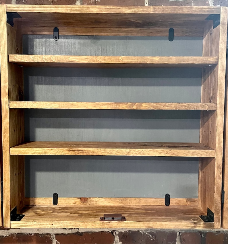 Rustic Mountain Cabinet Gray Mountain Art Bathroom Cabinet - Etsy
