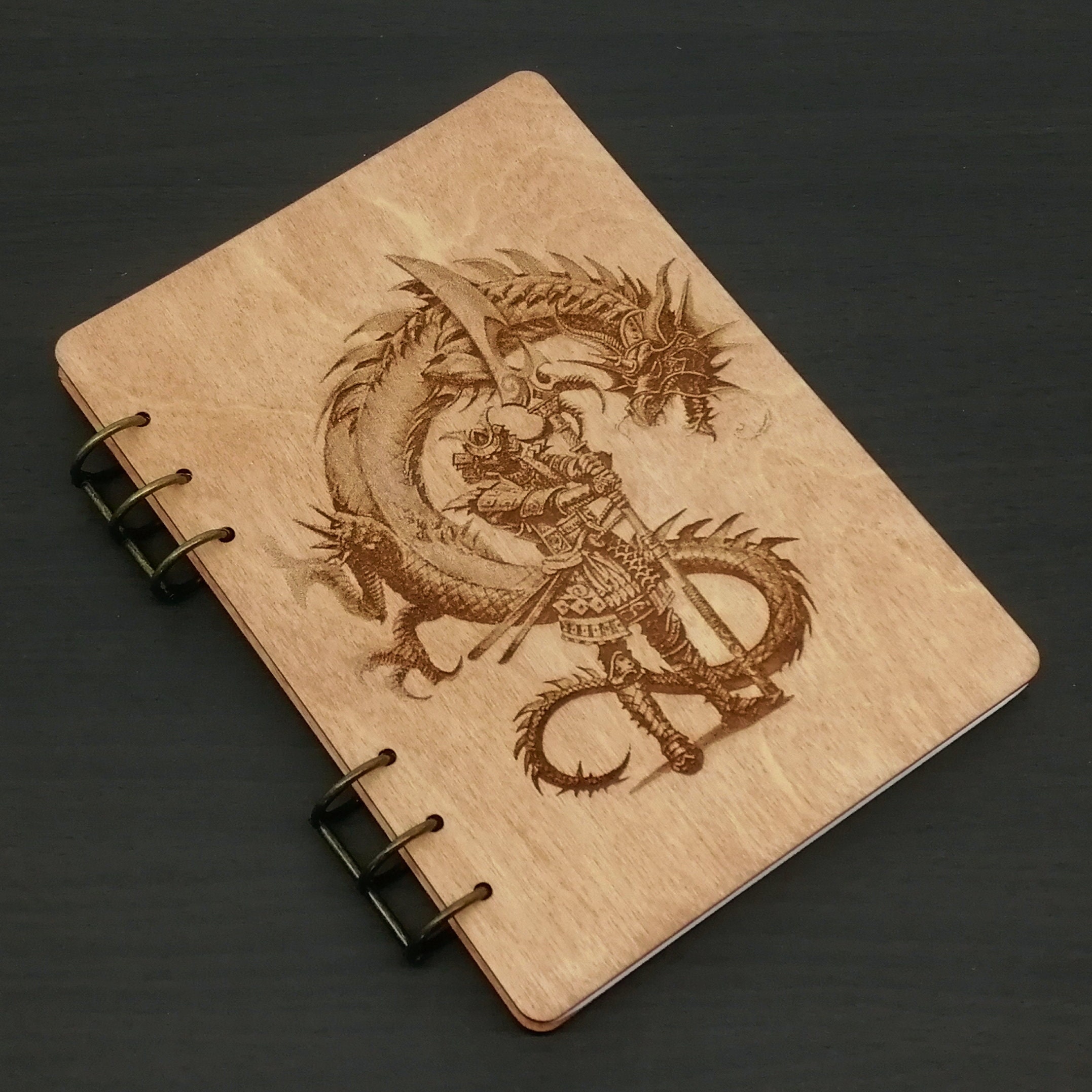 Wooden Notebook Wood Journal Engraved Notebook Writing Etsy