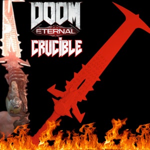 LEIA - Espada do Crucible Doom Eternal para McFarlane Figura Doom Slayer IMPRESSÃO 3D [DIGITAL]