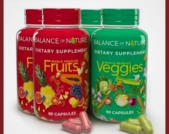 2 Pack 180 Count Fruits & Veggies Capsules ( Daily Wellness Capsules Whole Food Blend for Women Men)
