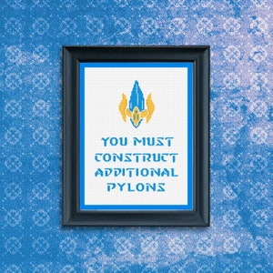 You Must Construct Additional Pylons - Starcraft Cross Stitch Pattern