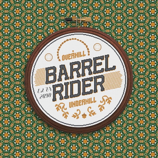 Barrel Rider - Lord of The Rings Bilbo Baggins Cross Stitch Pattern