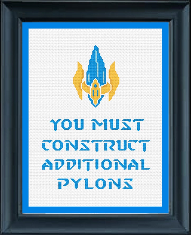 You Must Construct Additional Pylons Starcraft Cross Stitch Etsy UK