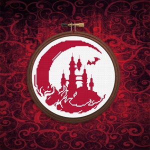 Dracula&#39;s Castle - Castlevania Cross Stitch Pattern