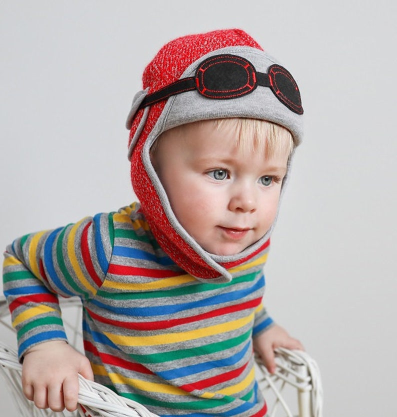 Baby Winter Pilot Hat and Gloves Set/kids Winter Hat and Etsy