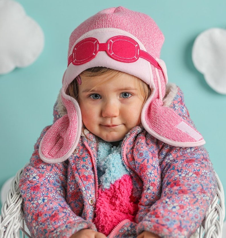 Girls Winter Pilot Hat and Gloves Set/girls Winter Hat and Etsy