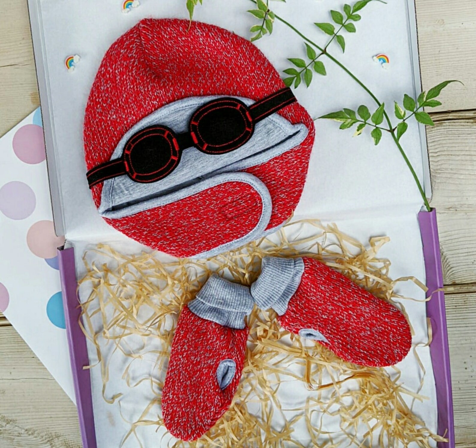 Baby Winter Pilot Hat and Gloves Set/Kids Winter Hat and Etsy