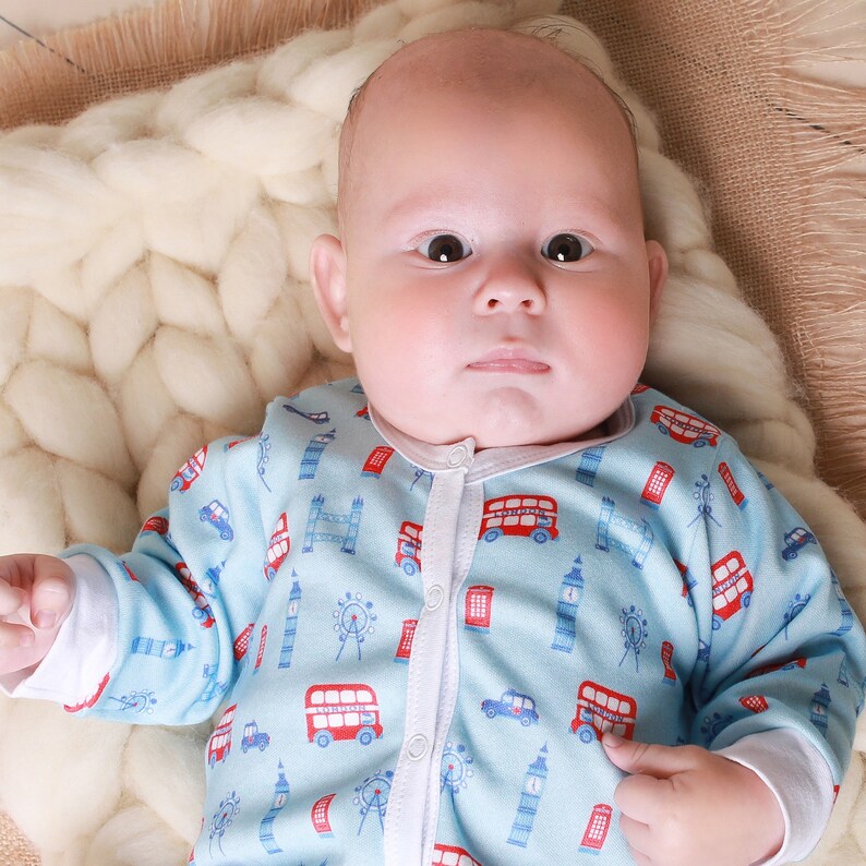 Baby Boy Gift Set/ British Theme/ London Buses/ Baby Etsy