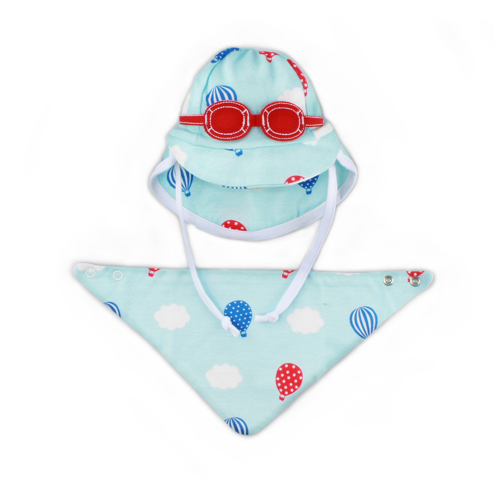 Baby Boy Sun Hat and Bib Set/baby Boy Gift Set/boys Sun Protection Hat