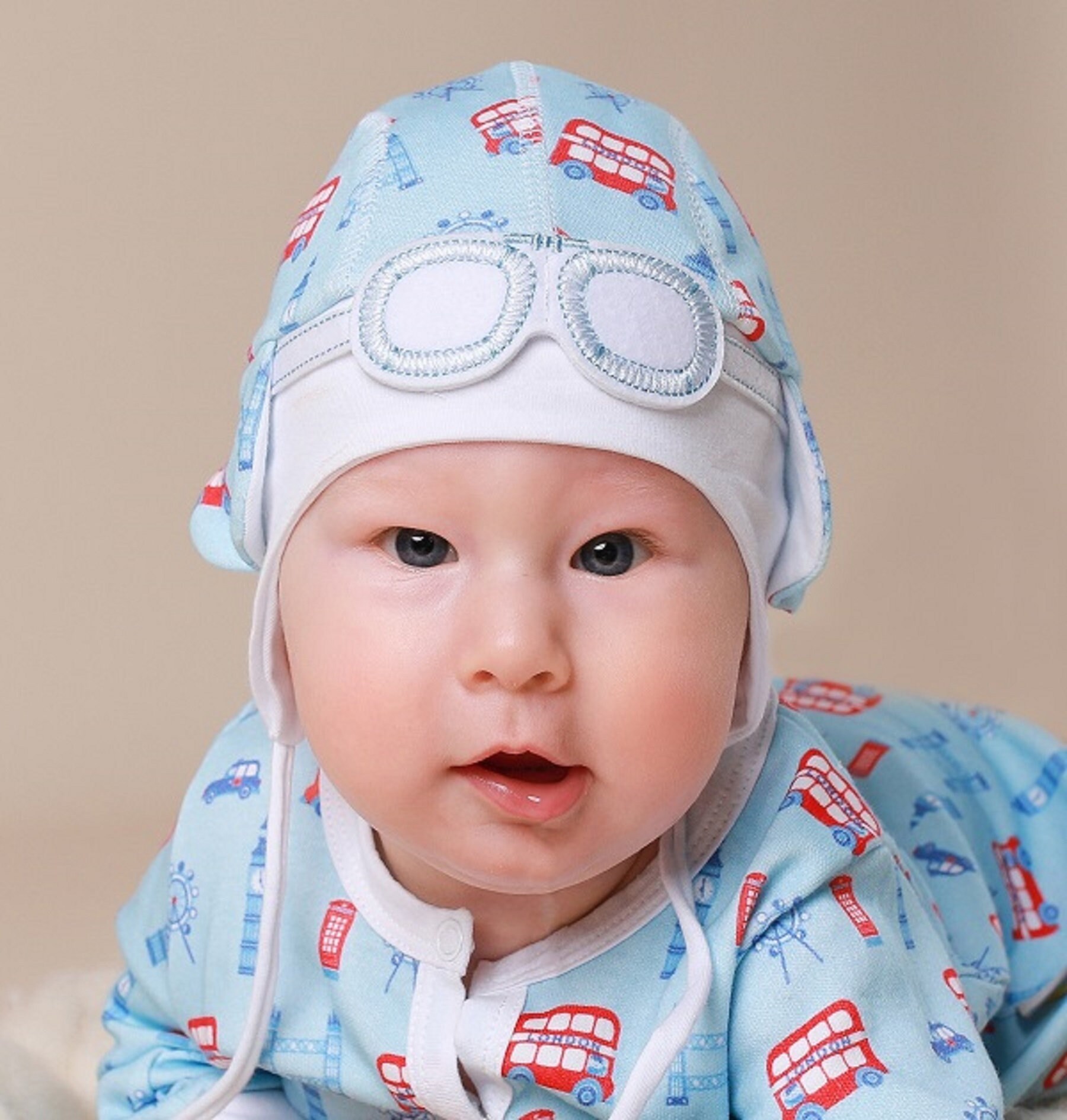 London Baby Hat With Goggles Etsy