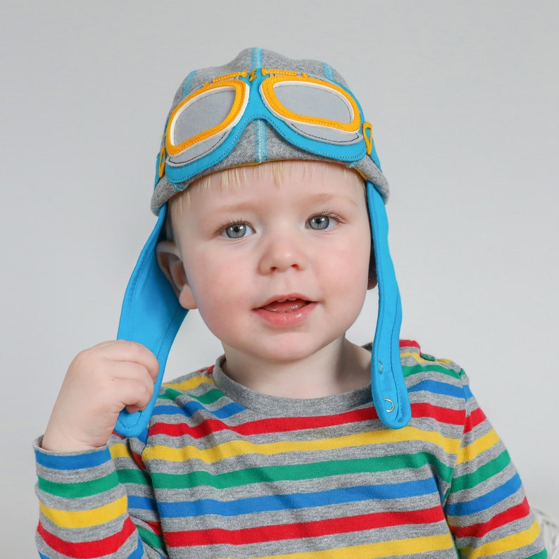 Baby Pilot Hat Bib and Gloves Gift Set/ Baby Aviator Hat/ New Etsy