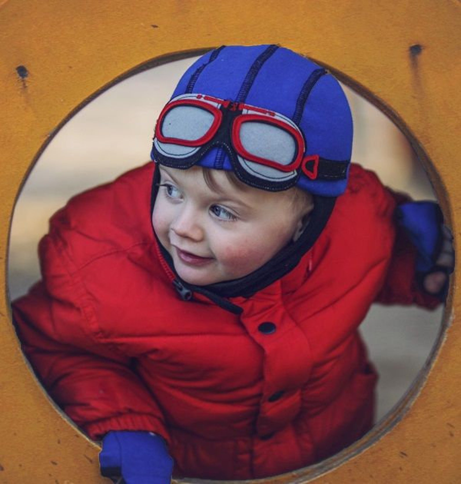 Boys Hat with Goggles Etsy