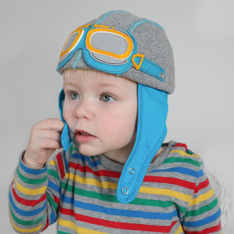Baby Pilot Hat Bib and Gloves Gift Set/ Baby Aviator Hat/ New Etsy