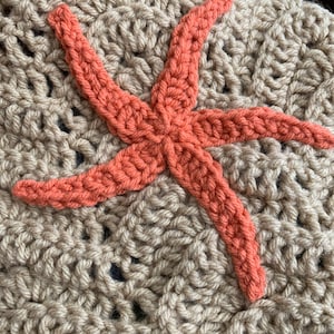 Handmade Crochet Starfish appliqué
