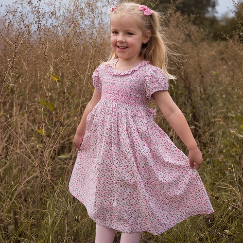 Smocked Ballerina Dress With Pink Swiss Dots - Etsy