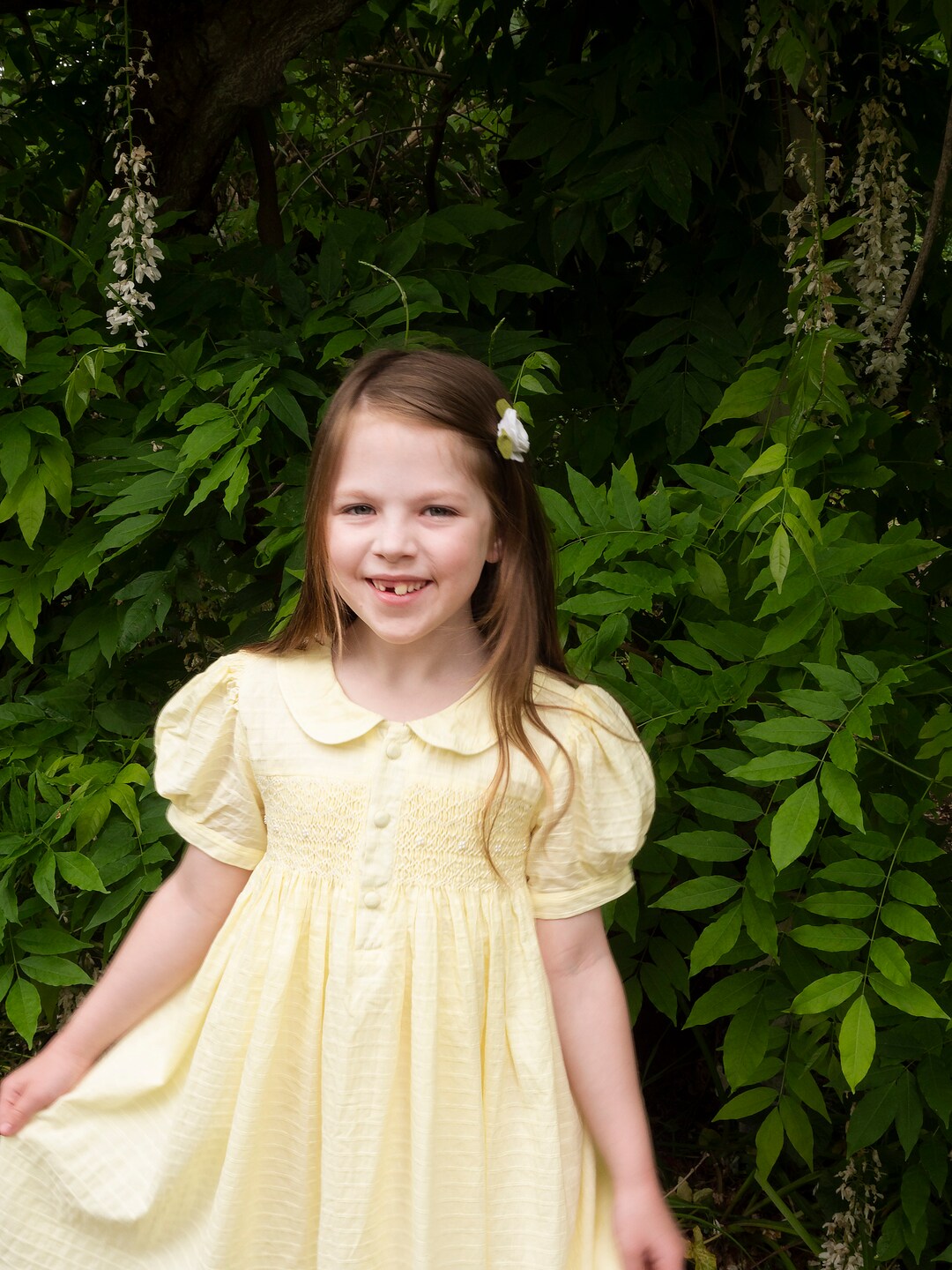 Lemon Sorbet Muslin Smocked Tube Dress main image 1