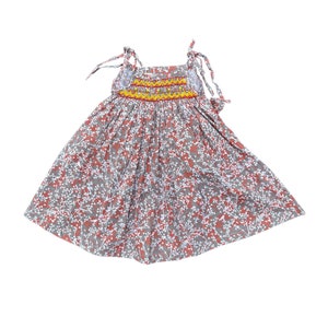 Gray Strap Smocked Dress