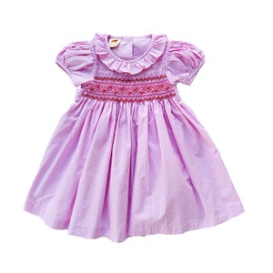 BRIGHT GINGHAM SMOCKED MINI DRESS