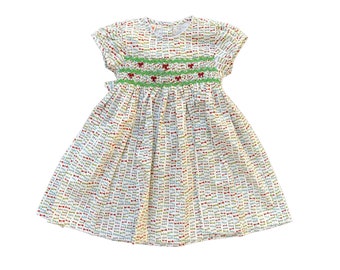 Colorful Bows Smocked Dress