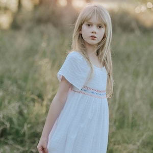 White Beauty Smocked Dress