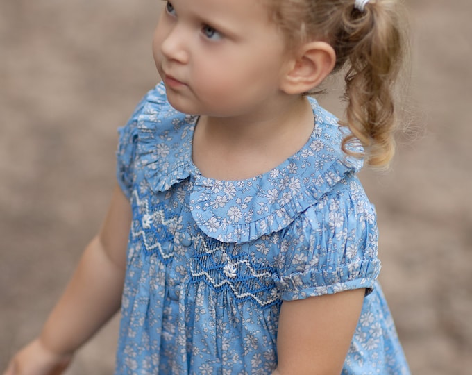Girls Orchids Smock Top Flower Dress