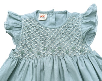 Pastel Mint Smocked Dress