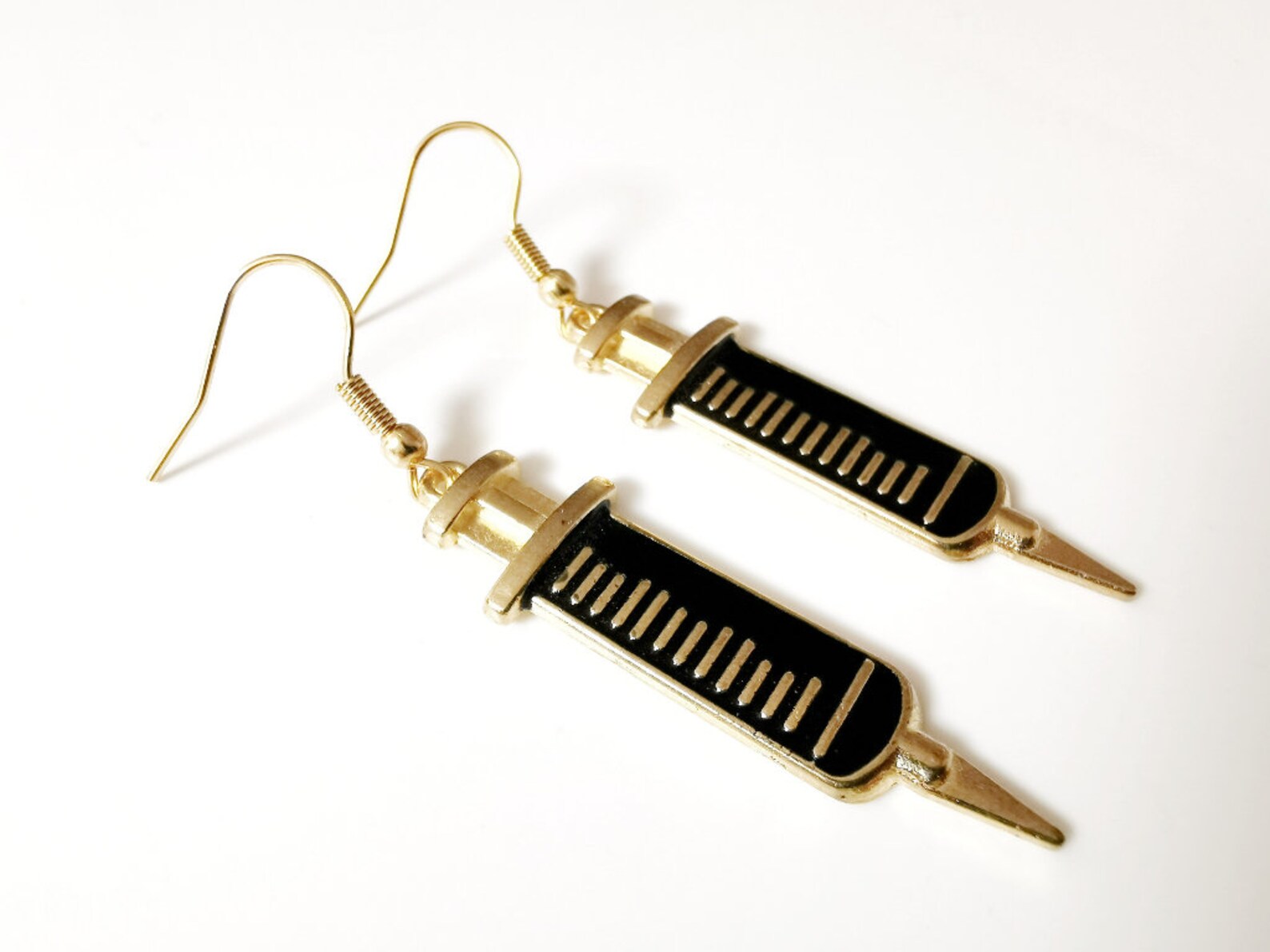 Syringe earrings for doctor gift Weird earrings for medical Etsy
