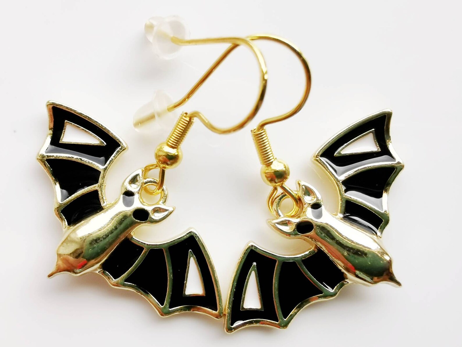 Bat earrings dangle / Halloween earrings Etsy