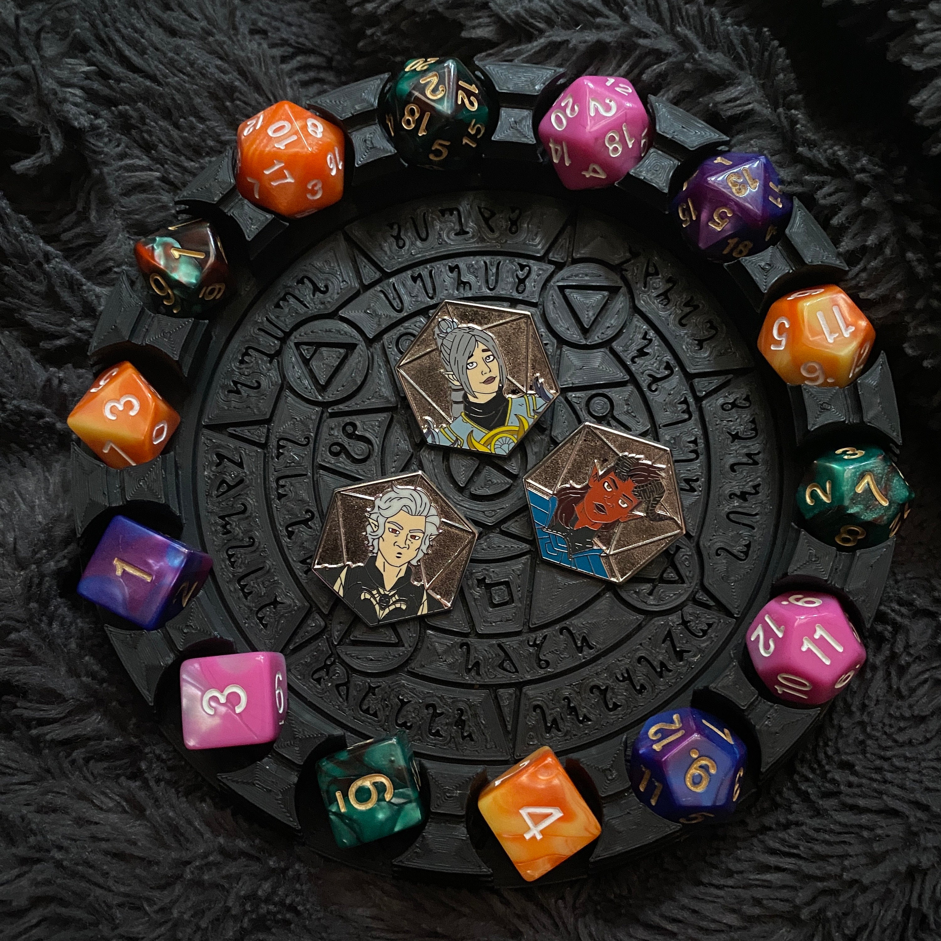 Baldur's Gate 3 Enamel Pin: D20 Companion Pins - Astarion, Karlach ...